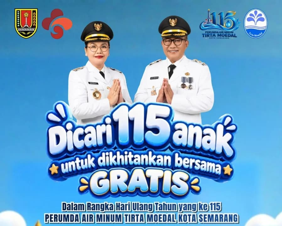 Kabar Baik untuk Warga Semarang, 115 Anak Dapat Khitan Gratis dari PDAM Tirta Moedal